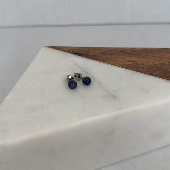 Vintage Blue Stud Earrings lot E1 - Picture 1 of 8